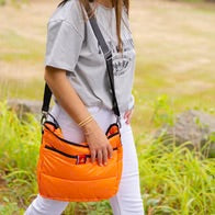 Orange Puffer Bag