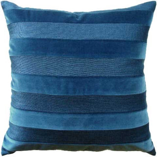 Ryan Studio Parker  Velvet - Linen striped Pillow Marine