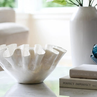 Dekorayson Capiz Ruffle Centerpiece Bowl