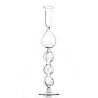 Clear Glass Candlestick with Teardrop