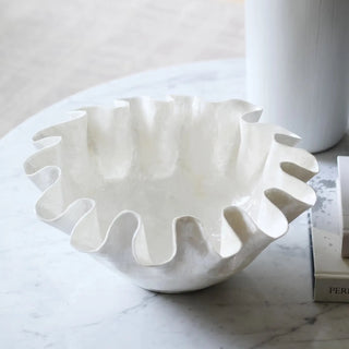 Dekorayson Capiz Ruffle Centerpiece Bowl