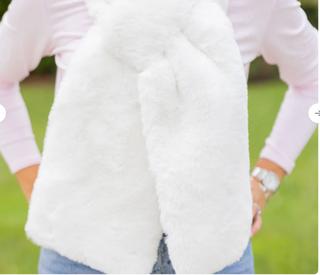 White Faux Fur Scarf