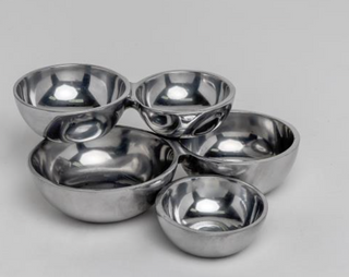 Silver 5-Cluster Serving Bowl