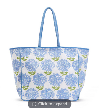 Hydrangea Printed Tote Bag
