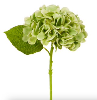 13" Real Touch Green Hydrangea Stem