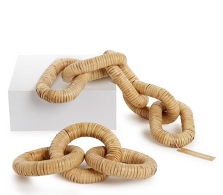 Set of 2 Rattan Links Decor