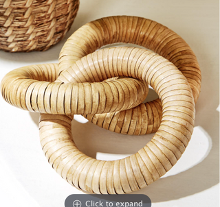 Set of 2 Rattan Links Decor