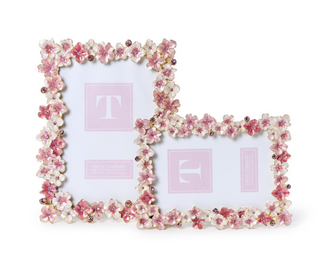 5x7 Hydrangea Hand-Painted Enamel Photo Frame