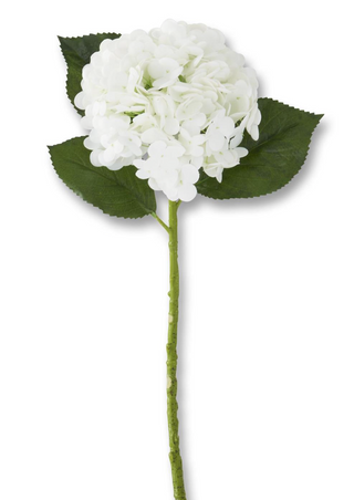 20" White Real Touch Hydrangea Spray