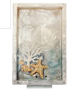 10" Rectangle Tray w/ Sea Shells