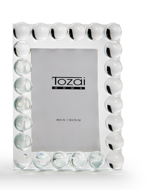 4"x 6" Crystal Bubble Glass Photo Frame
