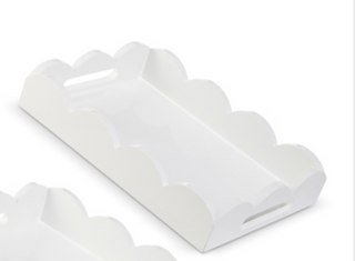Small White Scalloped Tray