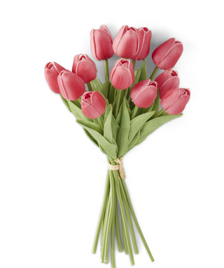13 Inch Rose Real Touch Mini Tulip Bundle (12 Stems)