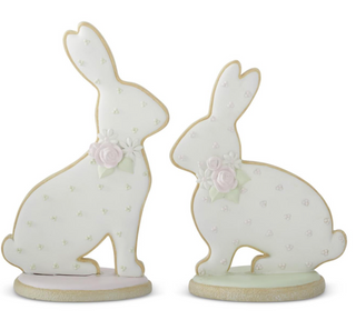 Frosted Easter Bunnies Cookie Figurines