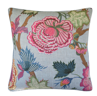 Ryan Studio Indienne Jacobean (Raspberry/Teal) Throw Pillow