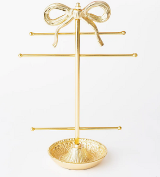 Gold Bow Jewelry Holder
