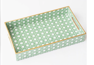 Green Cane Vanity Tray