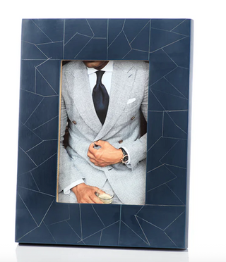 Abstract Navy Blue Inlay Photo Frame - 4x6