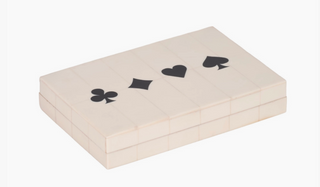 Table Game - White/Black Wood Casual Cards & Dice Box