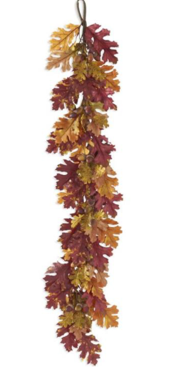 Multi Color Fall Oak Leaves Garland