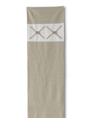 72 Inch Tan & Cream Jute Nautical Knot Table Runner