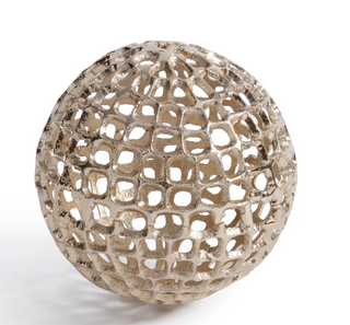 Gold decorative alloy Orb - Gold - 6"