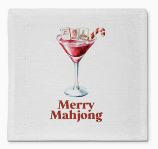Cocktail Napkins (Set of 4) - Merry Mahjong Cocktail