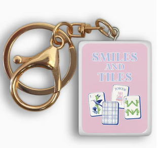 Mahjong Tile Keychain - Smiles and Tiles
