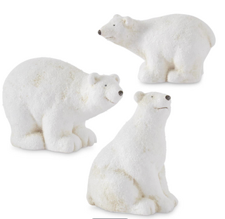 Snowy Glittered Polar Bears