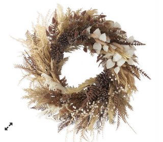 Mixed Fall Foliage Wreath 32"