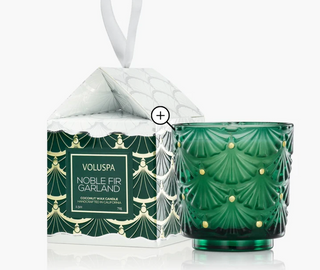 Voluspa Noble Fir Garland Boxed Ornament Candle 2.5oz